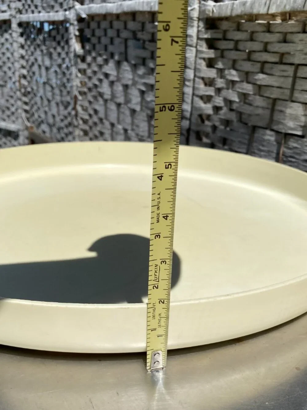 RARE Denmark Large Pale Yellow Melamine Plastic Tray Danish Ikea (?) Vintage